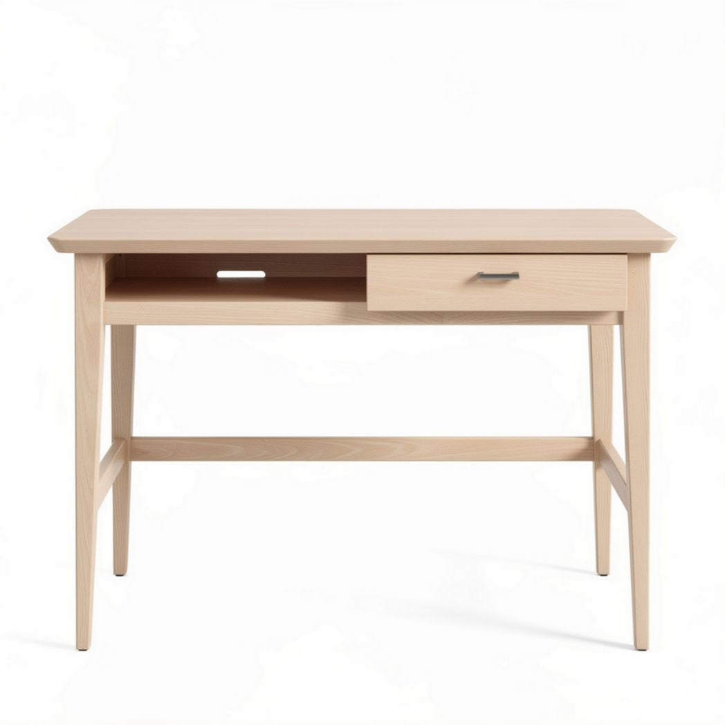 Bureau en bois clair avec tiroir dimensions 120 x 60 x 75cm