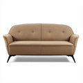Canapé en tissu beige avec coussins 180 x 80 x 85cm et structure en métal noir